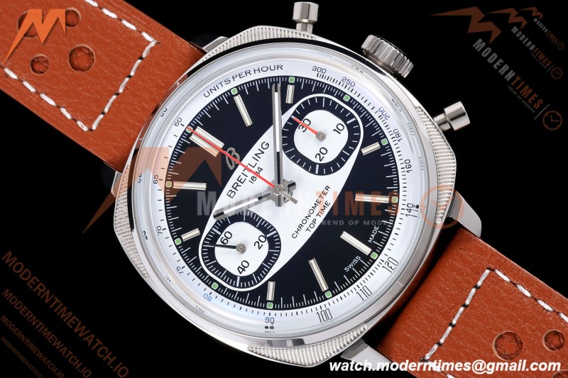 Breitling - Top Time B01 Racing Chronograph 38mm SS/LE Black Dial BLF A7750 | 브라이틀링 - 탑 타임 B01 레이싱 크로노그래프 38mm 스테인리스/가죽 블랙 다이얼 BLF A7750