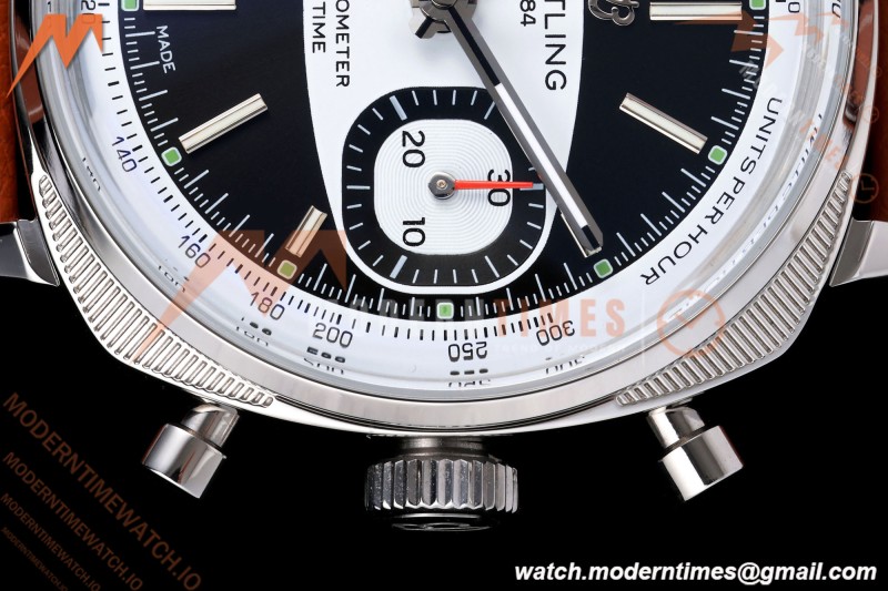 Breitling - Top Time B01 Racing Chronograph 38mm SS/LE Black Dial BLF A7750 | 브라이틀링 - 탑 타임 B01 레이싱 크로노그래프 38mm 스테인리스/가죽 블랙 다이얼 BLF A7750