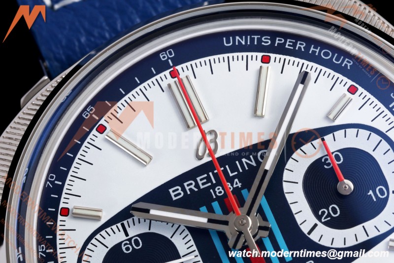 Breitling - Top Time B01 Martin Racing Chronograph 38mm SS/LE Blu/Wht Dial BLF A7750