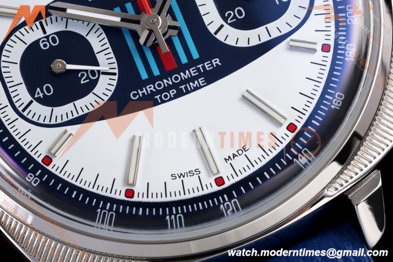 Breitling - Top Time B01 Martin Racing Chronograph 38mm SS/LE Blu/Wht Dial BLF A7750