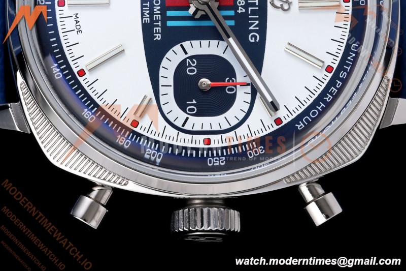 Breitling - Top Time B01 Martin Racing Chronograph 38mm SS/LE Blu/Wht Dial BLF A7750
