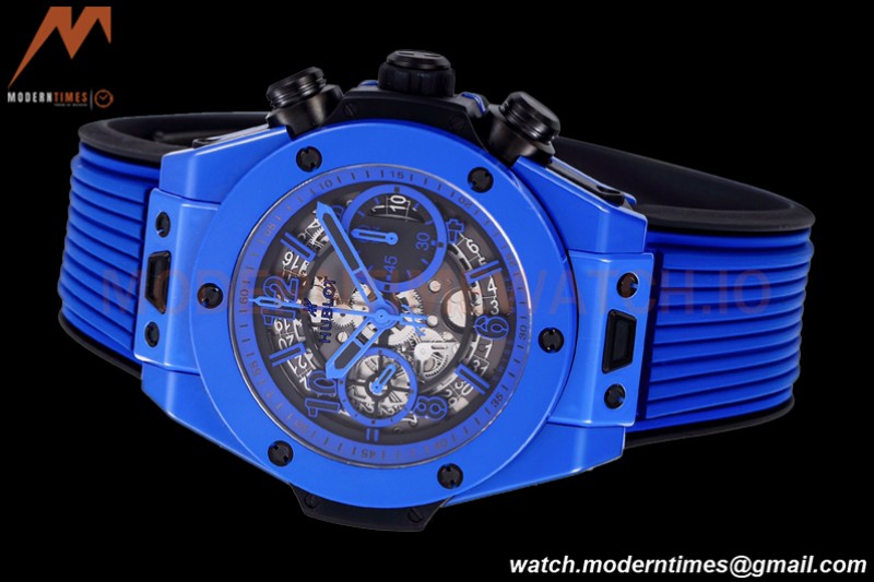 Hublot - Big Bang Unico 44mm Blue Magic CER/RU Blk/Ske BBF A1280