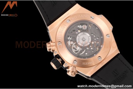 Hublot - Big Bang Unico 45mm Rainbow Diamond RG/RU Blk/Ske BBF A1280