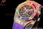 Hublot - Big Bang Unico 45mm Rainbow Diamond RG/RU Blk/Ske BBF A1280