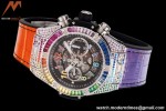 Hublot - Big Bang Unico 45mm Rainbow Diamond SS/RU Blk/Ske BBF A1280