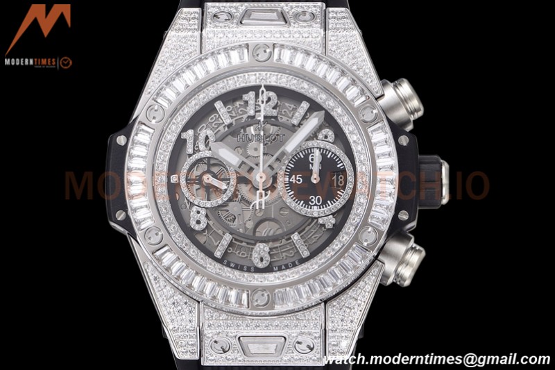 Hublot - Big Bang Unico 44mm Diamond SS/RU Dia-Blk/Ske BBF A1280