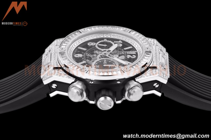 Hublot - Big Bang Unico 44mm Diamond SS/RU Dia-Blk/Ske BBF A1280