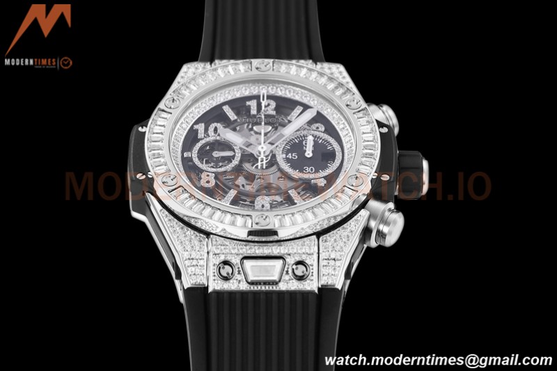 Hublot - Big Bang Unico 44mm Diamond SS/RU Dia-Blk/Ske BBF A1280