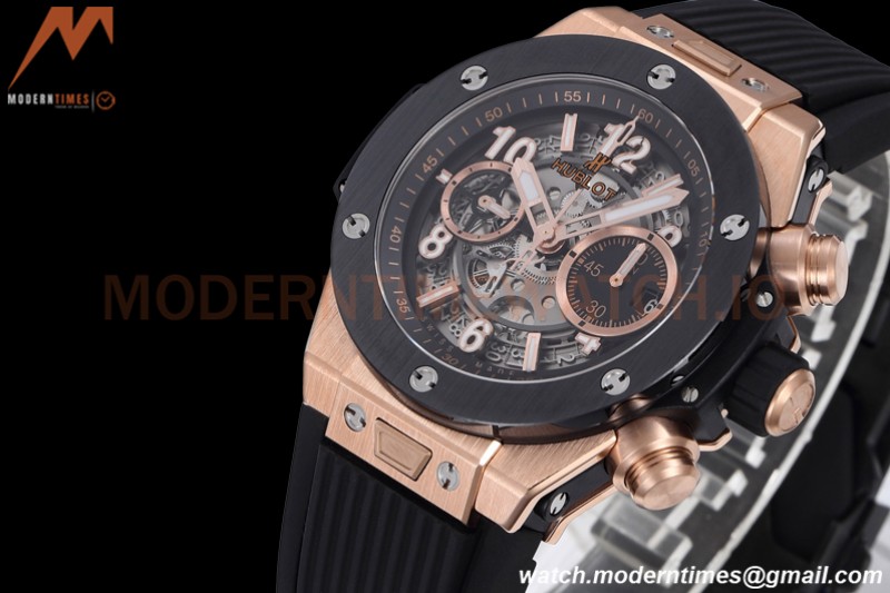 Hublot - Big Bang Unico 44mm Cermic RG/RU Blk/Ske BBF A1280