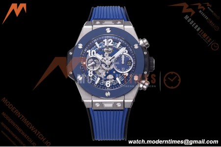 Hublot - Big Bang Unico 42mm Blue Ceramic TI/RU Blu/Ske BBF A1280 | 휘블로 - 빅뱅 유니코 42mm 블루 TI/RU Blu/Ske BBF A1280