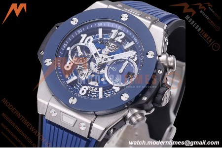 Hublot - Big Bang Unico 42mm Blue Ceramic TI/RU Blu/Ske BBF A1280 | 휘블로 - 빅뱅 유니코 42mm 블루 TI/RU Blu/Ske BBF A1280
