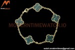 Van Cleef & Arpels 5 Motif Vintage Alhambra Malachite Gold Bracelet – Iconic Luxury Replica
