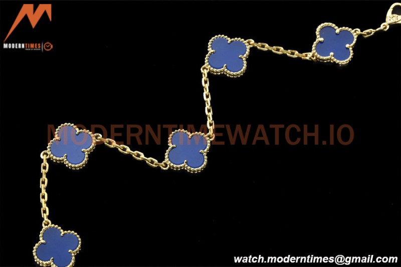 Van Cleef & Arpels 5 Motif Vintage Alhambra Malachite Gold Bracelet – Iconic Luxury Replica