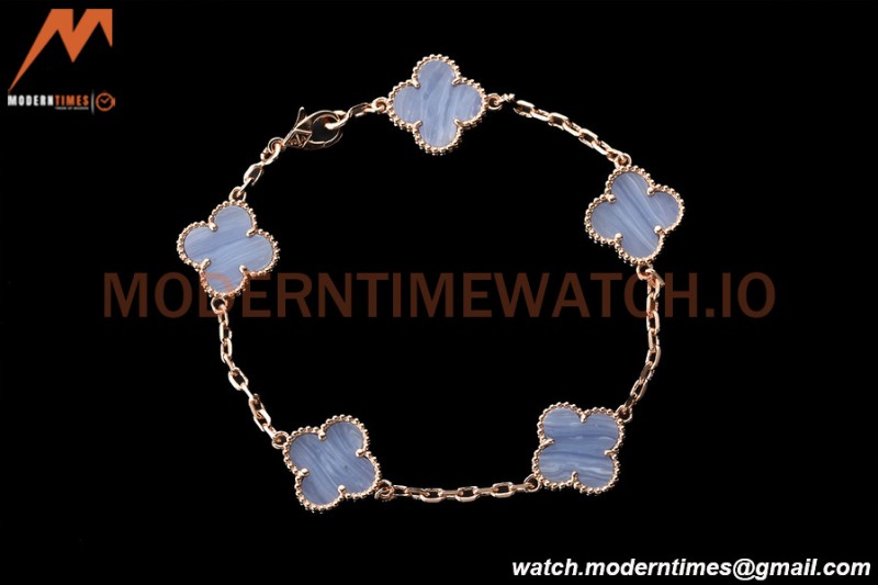Van Cleef & Arpels 5 Motif Vintage Alhambra Malachite Gold Bracelet – Iconic Luxury Replica