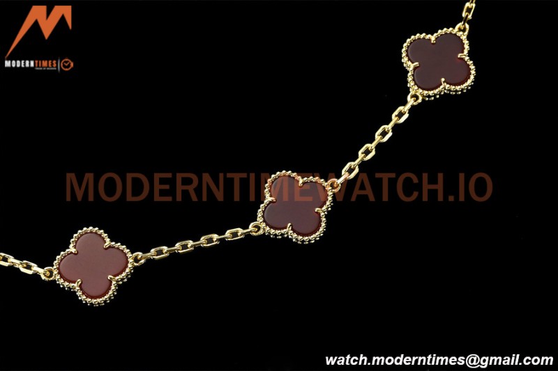 Van Cleef & Arpels 5 Motif Vintage Alhambra Malachite Gold Bracelet – Iconic Luxury Replica