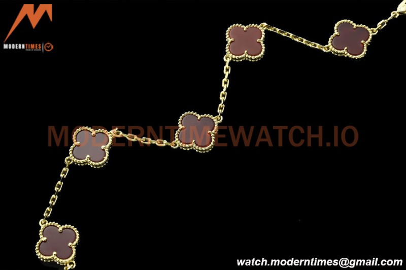 Van Cleef & Arpels 5 Motif Vintage Alhambra Malachite Gold Bracelet – Iconic Luxury Replica