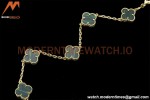 Van Cleef & Arpels 5 Motif Vintage Alhambra Malachite Gold Bracelet – Iconic Luxury Replica