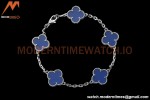 Van Cleef & Arpels 5 Motif Vintage Alhambra Malachite Silver Bracelet – Iconic Luxury Replica