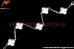 Van Cleef & Arpels 5 Motif Vintage Alhambra Malachite Silver Bracelet – Iconic Luxury Replica