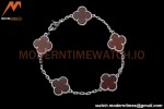 Van Cleef & Arpels 5 Motif Vintage Alhambra Malachite Silver Bracelet – Iconic Luxury Replica