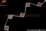 Van Cleef & Arpels 5 Motif Vintage Alhambra Malachite Silver Bracelet – Iconic Luxury Replica