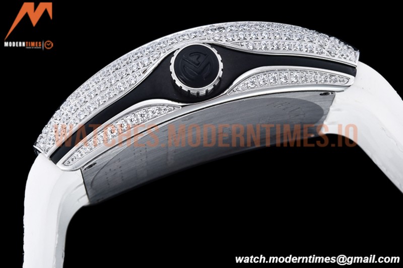 Franck Muller - Vanguard Mens FR2 Dia SS/RU Wht/Num ABF A2824
