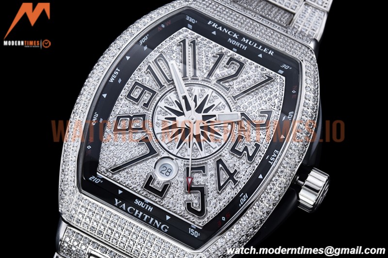 Franck Muller - Vanguard Mens Blk CG Diam Dia/Dia Dia/Num ABF A2824