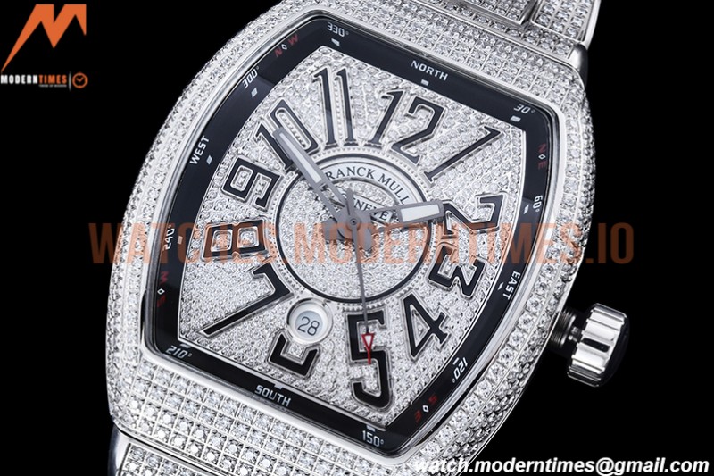 Franck Muller - Vanguard Mens Blk Diam Dia/Dia Dia/Num ABF A2824