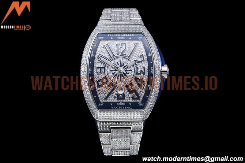 Franck Muller - Vanguard Mens Blue CG Diam Dia/Dia Dia/Num ABF A2824