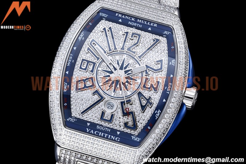 Franck Muller - Vanguard Mens Blue CG Diam Dia/Dia Dia/Num ABF A2824