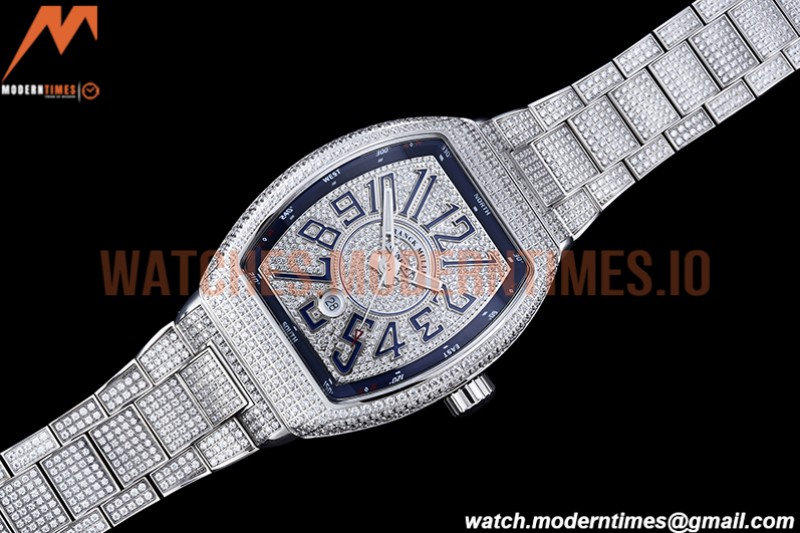 Franck Muller - Vanguard Mens Blue Diam Dia/Dia Dia/Num ABF A2824