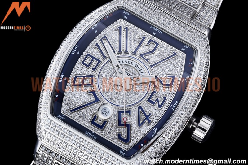 Franck Muller - Vanguard Mens Blue Diam Dia/Dia Dia/Num ABF A2824