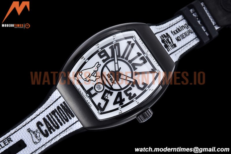 Franck Muller - Vanguard Mens FR2 PVD/RU Wht/Num ABF A2824