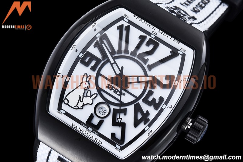 Franck Muller - Vanguard Mens FR2 PVD/RU Wht/Num ABF A2824
