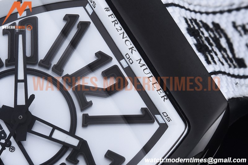 Franck Muller - Vanguard Mens FR2 PVD/RU Wht/Num ABF A2824