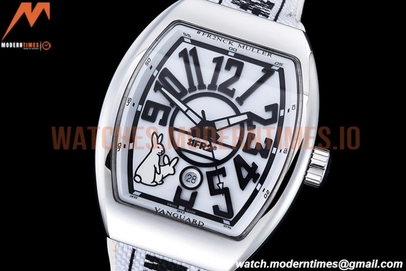 Franck Muller - Vanguard Mens FR2 SS/RU Wht/Num ABF A2824