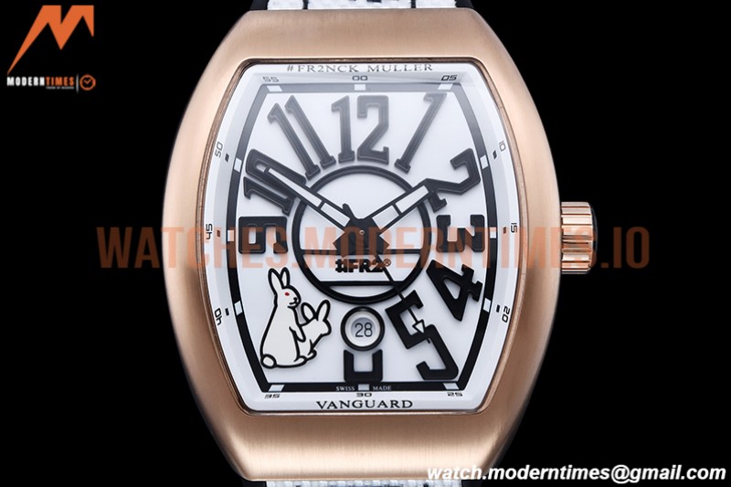 Franck Muller - Vanguard Mens FR2 RG/RU Wht/Num ABF A2824