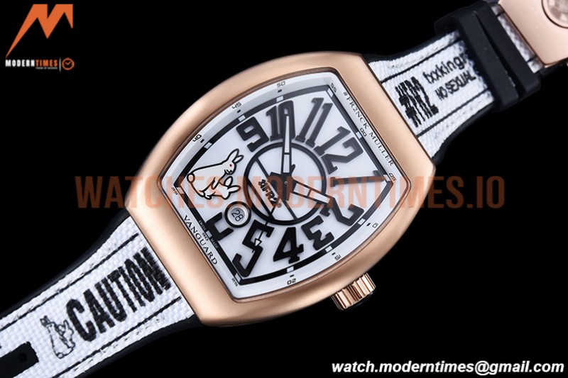 Franck Muller - Vanguard Mens FR2 RG/RU Wht/Num ABF A2824