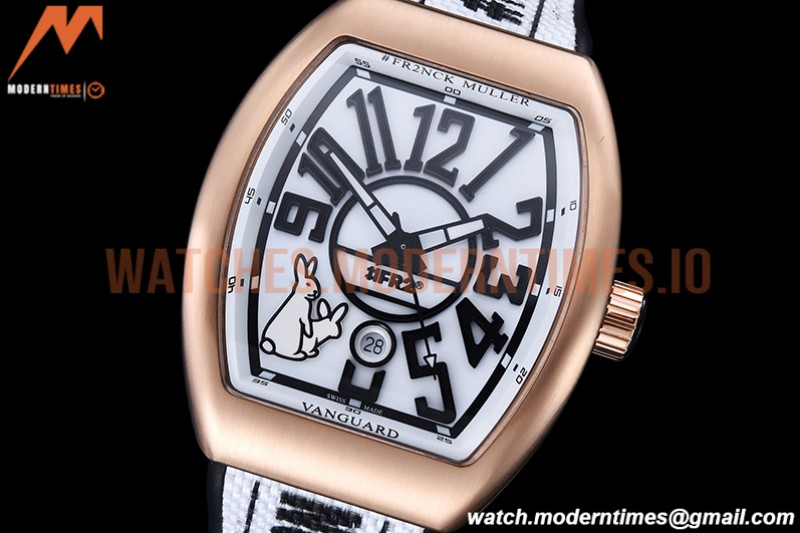 Franck Muller - Vanguard Mens FR2 RG/RU Wht/Num ABF A2824