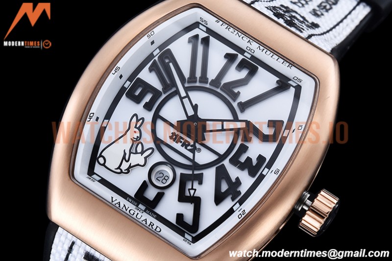 Franck Muller - Vanguard Mens FR2 RG/RU Wht/Num ABF A2824