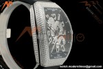 Franck Muller - Vanguard Yachting V45 Silver Dragon King Full Diamond Blk/Dia Black Nylon Strap ABF A2824