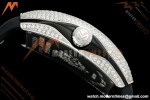 Franck Muller - Vanguard Yachting V45 Silver Dragon King Full Diamond Blk/Dia Black Nylon Strap ABF A2824