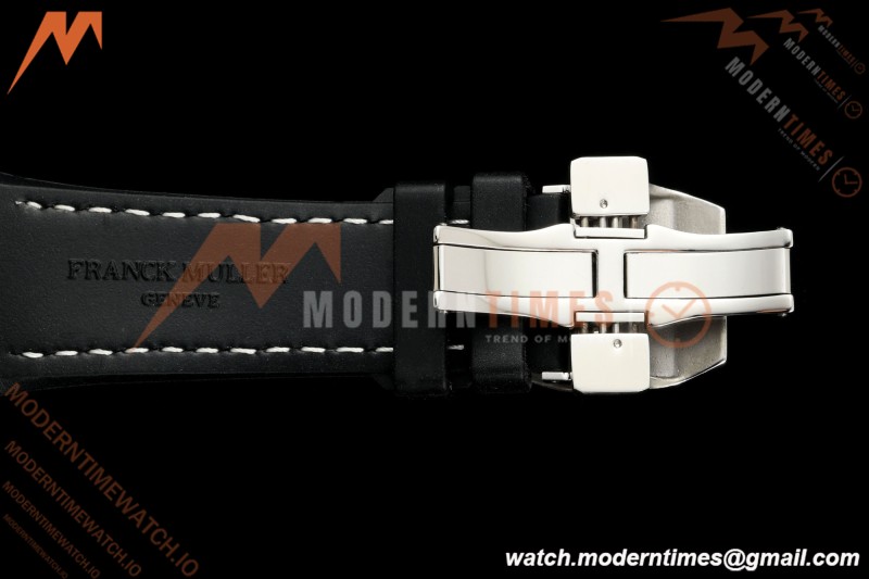 Franck Muller - Vanguard Yachting V45 Silver Dragon King Full Diamond Blk/Dia Black Nylon Strap ABF A2824