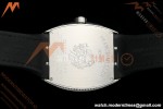 Franck Muller - Vanguard Yachting V45 Silver Dragon King Full Diamond Grn/Dia Black Leather Strap ABF A2824 | 프랭크 뮬러 - 뱅가드 요팅 V45 실버 드래곤 킹 풀 다이아몬드 그린/다이아몬드 블랙 가죽 스트랩 ABF A2824