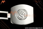 Franck Muller - Vanguard Yachting V45 Silver Dragon King Full Diamond Grn/Dia Black Leather Strap ABF A2824 | 프랭크 뮬러 - 뱅가드 요팅 V45 실버 드래곤 킹 풀 다이아몬드 그린/다이아몬드 블랙 가죽 스트랩 ABF A2824