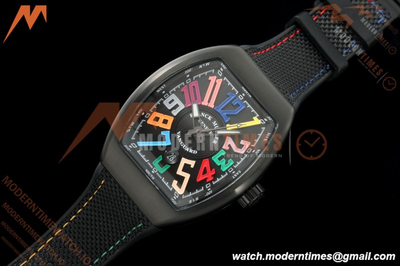 Franck Muller - Vanguard V45 Black PVD/NY Black Nylon Strap ABF A2824