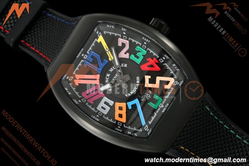 Franck Muller - Vanguard V45 Black PVD/NY Black Nylon Strap ABF A2824