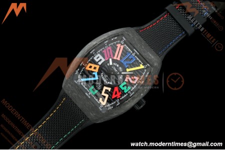 Franck Muller - Vanguard V45 Carbon Color Dream CAB/NY Black Nylon Strap ABF A2824