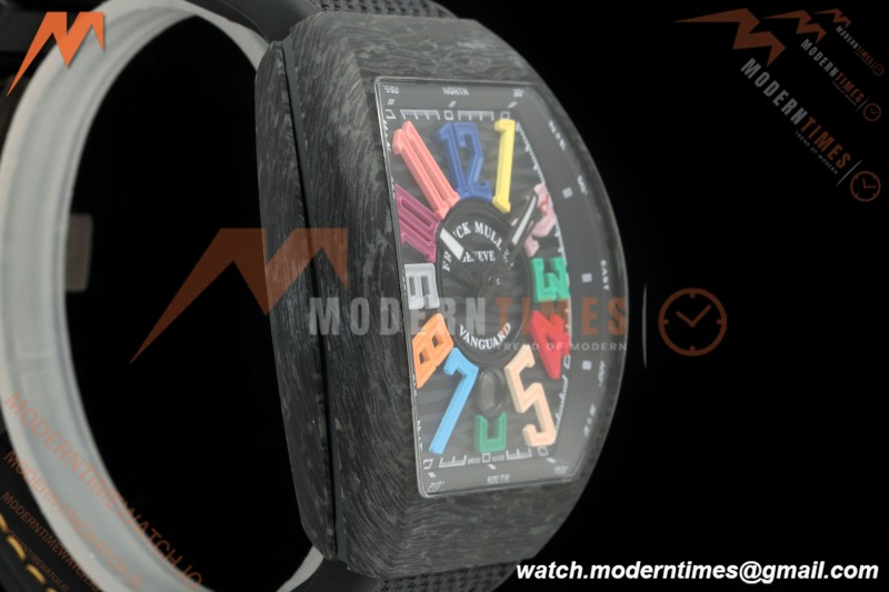 Franck Muller - Vanguard V45 Carbon Color Dream CAB/NY Black Nylon Strap ABF A2824