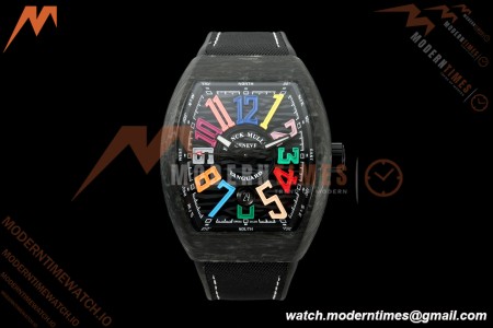 Franck Muller - Vanguard V45 Carbon Color Dream CAB/NY Blk/Wht Nylon Strap ABF A2824